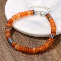 Bracelet en pierre œil de tigre fait main, perles en forme de roue, pour femme, vente en gros, bijoux fantaisie, fabricant, personnalisation OEM