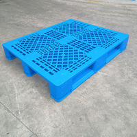Palettes en plastique réutilisables de norme européenne bleue industrielle résistante de HDPE pour l'entrepôt