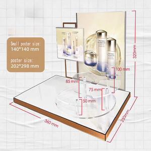 Thiết kế độc đáo cửa hàng <span class=keywords><strong>LED</strong></span> ánh sáng mỹ phẩm hiển thị truy cập hàng đầu costom sang trọng Acrylic nước hoa chai hiển thị đứng cho nước hoa - Product Image 4