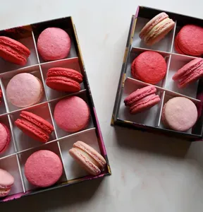 6/9/12 PCS Macarons Paper Board Gift <strong>Box</strong> with Insert Elegant Packaging for Macaron Chocolate Pastries Sweet <strong>Treat</strong> for <strong>Christmas</strong> - Product Image 2