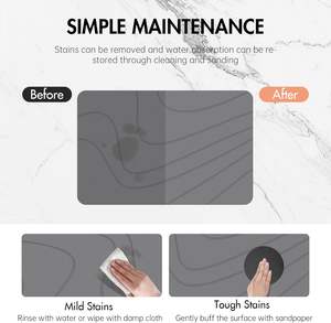 Alfombra de Baño de Diatomita Gris con Diseño de Ondas Talladas, Ecológica, de Secado Rápido, para Hogar Moderno, Venta al Por Mayor - Product Image 5