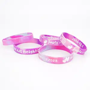 Personalized Custom Rubber Silicone Election Wristband Wrist Band Embossed Dual Layer Silicone Election Wristband