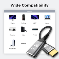 Câble adaptateur UHD 2.0 haute vitesse noir, câble adaptateur UHD 4k mâle vers femelle, câble UHD