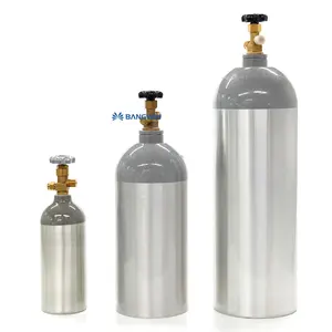 Medical DOT TPED High Pressure Type E Size 4.55L 2015psi 139bar Oxygen Gas Tank Aluminum Cylinder