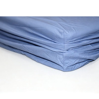 Ensemble de literie 4 pièces plié en polyester/coton bleu clair uni style Co-stal pour la maison, l'hôtel et l'hôpital