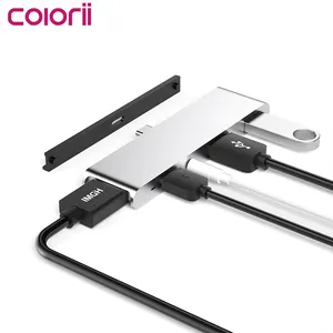 Colori IPC03-C银6在1型c集线器为苹果ipad pro ipad空气与HDMI 2 * USB A 3.0