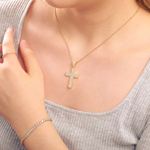 Colar de pingente prata esterlina 925, joia masculina e feminina hip hop moissanite diamante iced out cruz - Product Image 4
