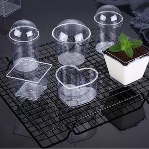 60ml-210ml Disposable Clear Dessert Mousse Jelly Candy Cake Pudding Icecream Hard Plastic Glass Tumbler Cups