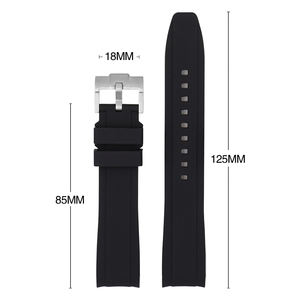 Nouveau <span class=keywords><strong>Bracelet</strong></span> de plongée étanche 20mm 22mm Bracelets de poignet en silicone Ceintures <span class=keywords><strong>Bracelet</strong></span> de montre en caoutchouc à extrémité incurvée pour <span class=keywords><strong>MoonSwatch</strong></span> pour R-olex - Product Image 3