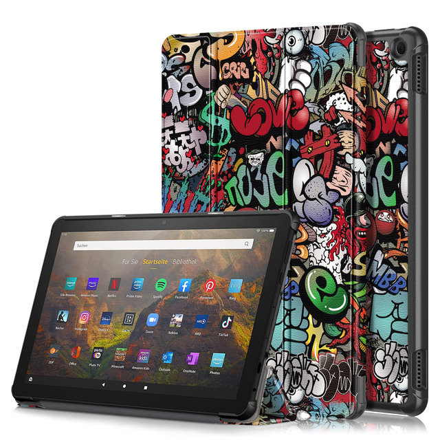 Cover case for Amazon Fire HD 10 10.1 Inch 2023 Tablet Ultra-thin Tri-fold Stand Cases