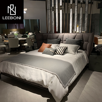 Europäische hochwertige Luxus Schlafzimmer möbel Stoff Neueste moderne Kingsize-Doppelbett