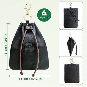 Boshiho Personalized <b>Golf</b> Ball Pouches Bag Genuine Leather Pouch Holder Wholesale Leather <b>Golf</b> Valuables Pouch - Product Image 3