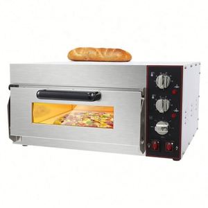 Four à pizza commercial à une ou deux couches, 9 pouces/12 pouces, pour boulangerie, four électrique à haute productivité avec 2 étagères - Product Image 5