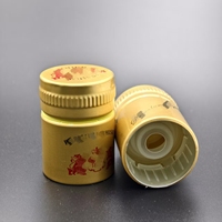Cierre de Aluminio y Plástico ROPP Personalizado de 33*44 mm No Recargable con Vertedor de Plástico Integrado para Licores y Vodka
