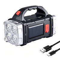Lampe torche LED solaire multifonctionnelle haute intensité, lampe de travail COB, batterie externe d'urgence, projecteur de patrouille pour aventures en plein air