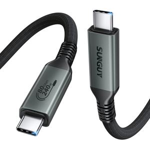 Cable de Datos USB C SUNGUY 240W 5A, 1m/2m/3m, Cable de Carga Rápida para Teléfono Móvil, Laptop, Banco de Energía, Éxito en Tiktok - Product Image 1