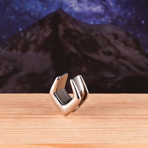 Evorte, dilatateur d'<span class=keywords><strong>oreille</strong></span> hexagonal en acier inoxydable argenté tibétain, tunnel en argent, dilatateur d'<span class=keywords><strong>oreille</strong></span>, bijoux de piercing - Product Image 3