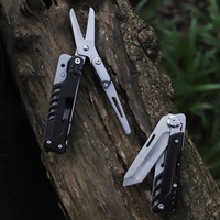 Couteau multi-outils en acier inoxydable, ciseaux pliants, outil utilitaire de camping en plein air, vente en gros