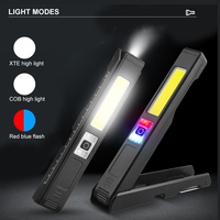 Lampe de travail LED COB magnétique pliable, rechargeable par USB-C, lampe torche portable mince, ABS IP65, garage, réparation automobile, atelier, camping