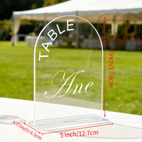 Porte-numéro de table en acrylique en forme d'arche pour mariage