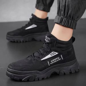 1 1 nuevos zapatos de trabajo transpirables de alta ayuda para hombres, zapatos de trabajo antideslizantes resistentes al desgaste que combinan con todo - Product Image 5