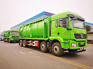 Nouveau camion de nettoyage des eaux usées à haute pression avec châssis Shacman 8*4, capacité de 30 m³, camion d'aspiration des eaux usées pour le nettoyage urbain - Product Image 3