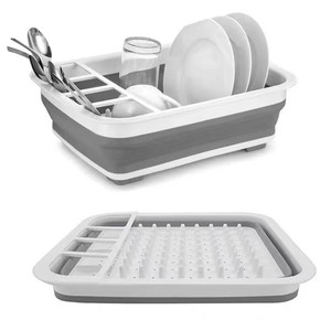 Multi-function Spoon bowl Organizer Collapsible Rack Vegetable Fruit Wash Strain Dishes Drying Storage Basket