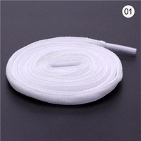 Lacets ovales demi-ronds de couleur unie en polyester pour chaussures de sport et décontractées – Vente en gros
