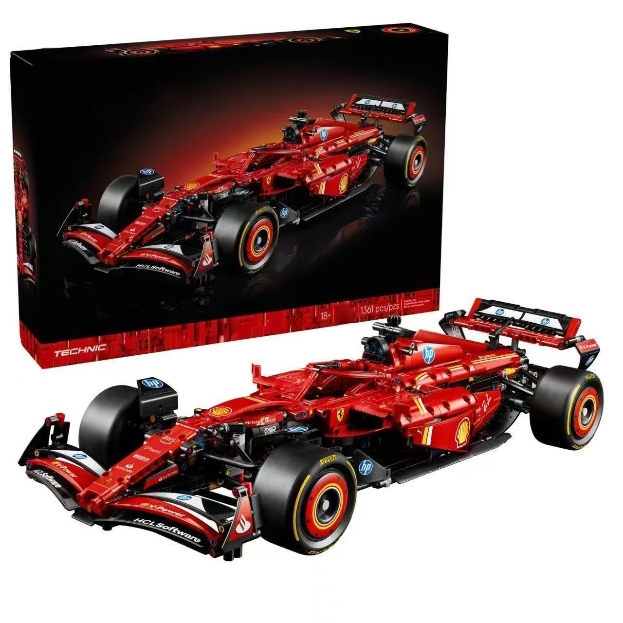 2025 технический 1:8 F1 гоночный Car42207 SF-24 головоломка DIY формула один набор строительных блоков подарок на день рождения для мальчиков