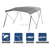 Vente chaude bateau 2 arc 3 arc kayak aluminium portable bleu couleur haute qualité bimini t top anti uv pour jon bateau tente Yacht