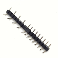 Conector de Clavija de Latón de Tipo Angular de Fila Única Macho con Paso de 2,54 mm para Aplicaciones de Placa a Placa de PCB