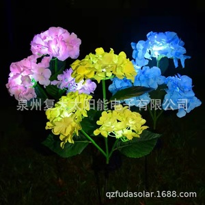 Lampes solaires de jardin à LED, lampe à fleurs à trois têtes, décoratives d'extérieur, alimentées par l'énergie solaire, résistantes à l'eau, portables - Product Image 2