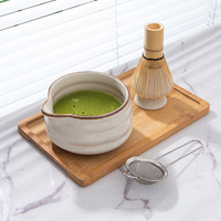 Ensemble de Matcha en Céramique Personnalisable pour l'Exportation, Bol à Bec Verseur, Outil de Mélange de Thé Esthétique, Bol à Matcha Style Japonais - Ajoutez votre Logo