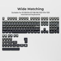 XVX gris dégradé colorant Sublimation PBT Keycap Set 132 touches personnalisé personnalisé mignon clavier mécanique