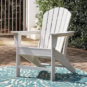 Chaise d'extérieur en plastique Silla, meuble de jardin, de couleur blanche classique, offre spéciale