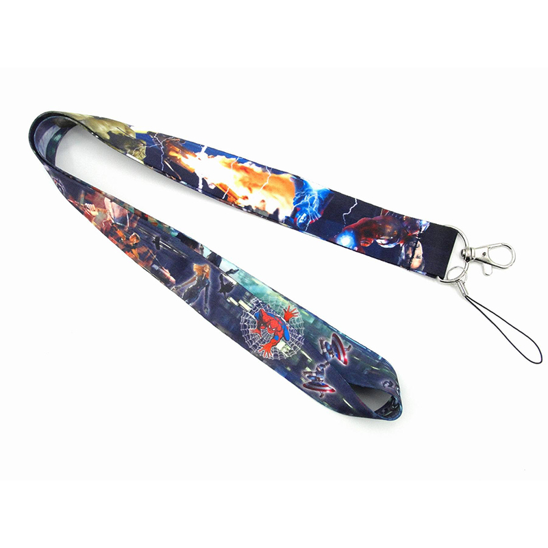Cool Cartoon the Avengers Marvel Spider-Man Iron Man Lanyard Wholesale High Quality Neck Strap Lanyards Satin Anti-Lost Lanyard Image 3