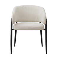 Chaises de salle à manger contemporaines en velours légères avec pieds en acier inoxydable argenté pour la maison, le bureau et l'appartement