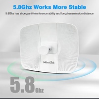 Nouveau Pont Wi-Fi Extérieur Gigabit 5.8G 1000 Mbps à Longue Portée, Amplificateur de Réseau Sans Fil, Répéteur 25 KM PTP