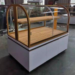 Tủ trưng bày bánh mì thương mại thiết kế tùy chỉnh, tủ đảo làm bánh sơn tĩnh điện có mặt kính cho trung tâm thương mại hoặc cửa hàng - Product Image 2