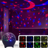 Projecteur laser étoilé Sky, veilleuse de Noël, lumière blanche chaude, alimenté par piles, intensité réglable, pour la maison, la chambre à coucher, pour les garçons de 3 à 8 ans