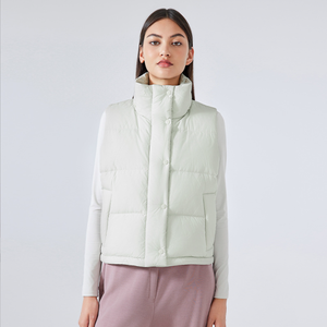 Veste sans manches en duvet d'oie pour femme, hiver 2024, col haut, plumes de canard, légère et respirante, vêtements chauds - Product Image 2