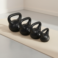Kettlebell en PE enduit, multi-poids (2/4/6/8/10/12/14/16/18/20 kg), avec logo personnalisé, prix usine, pour entraînement de force et CrossFit