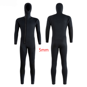 <span class=keywords><strong>5mm</strong></span> néoprène hommes <span class=keywords><strong>combinaison</strong></span> à capuche corps complet une pièce thermique combinaisons humides pour <span class=keywords><strong>eau</strong></span> <span class=keywords><strong>froide</strong></span> surf natation chasse sous-marine plongée - Product Image 1