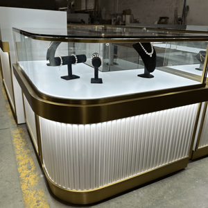 Custom moderno centro commerciale chiosco orologi negozio di perle mobili decorazione gioielli vetrina bancone armadietto per gioielleria in oro negozio - Product Image 3