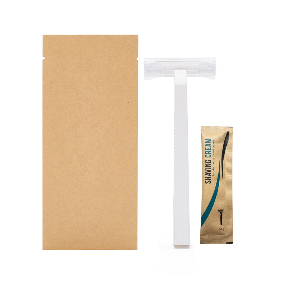 Disposable Shaving Kit with Shaving Cream Hotel Travel Airline Bathroom razor
