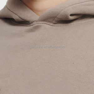 เสื้อฮู้ดผ้าคอตตอนแบบไม่มีสายสำหรับผู้ชายเสื้อแบบสวมศีรษะแนวสตรีทแวร์ผ้าเฟรนช์เทอร์รี่วินเทจออกแบบได้ตามต้องการโลโก้ได้100% - Product Image 4