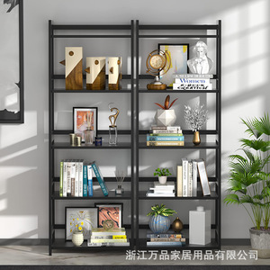Modern 5 Tier <b>Shelving</b> Unit Carbon Steel Rectangle Standing Type For Office Living Room Bathroom Children's Room Storage - Product Image 1