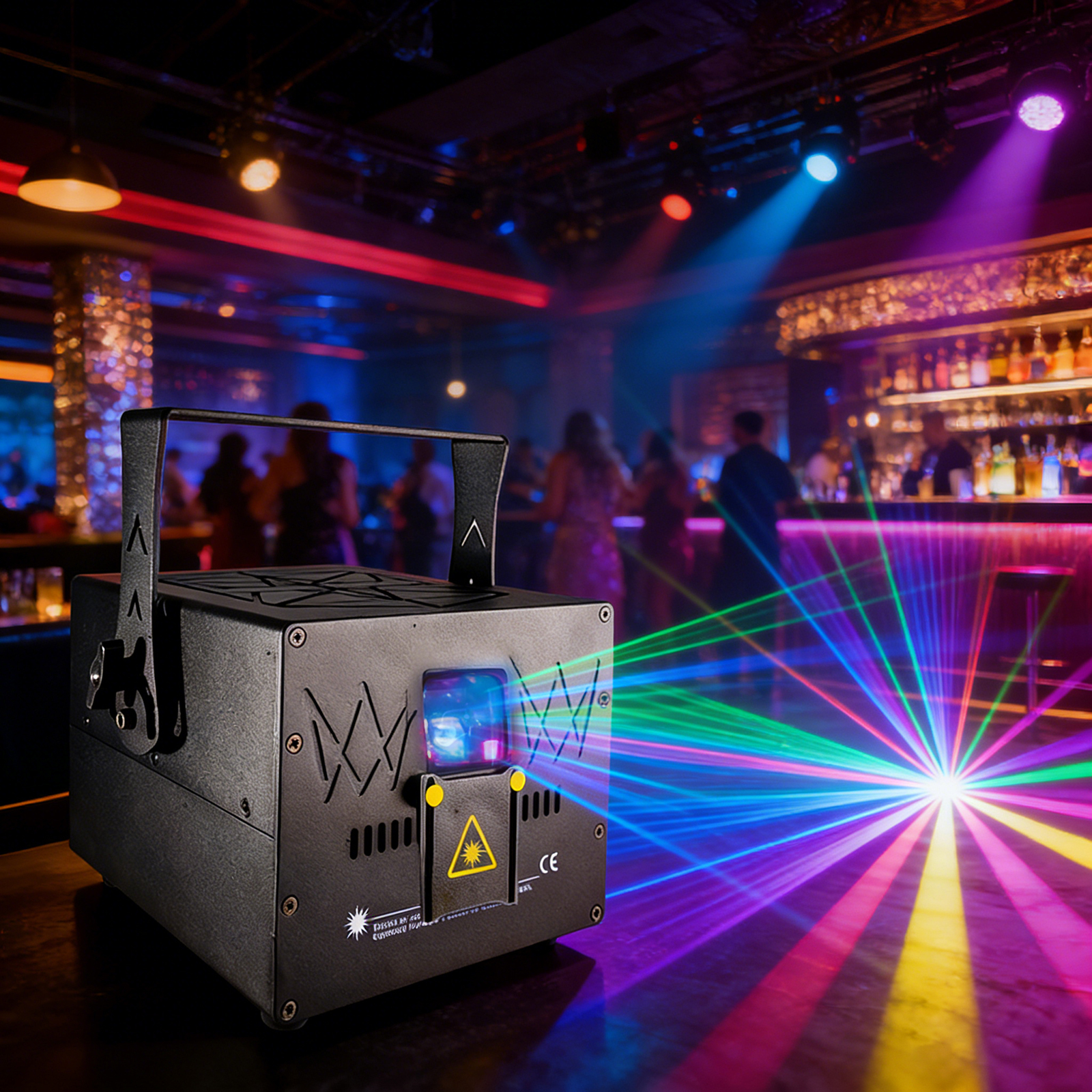 Anrotix RGB DMX512 Sound-Activated Laser Projector for Disco Club Party & Outdoor Events-IP20 Rated