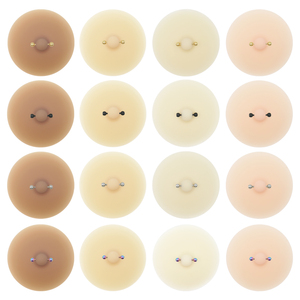 Cache-tétons en silicone réutilisables, imperméables, pour femmes, couleurs chair, décoratifs, sexy et adorables, en stock - Product Image 1