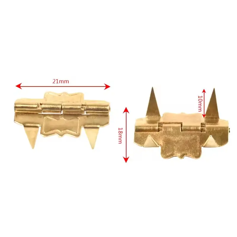 Dobradiças para móveis de bronze, dobradiças invisíveis de 304m, mini cilíndricas antigas, para caixa de presente de madeira, 8-18m